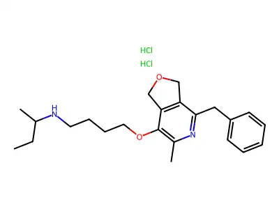 4-((4-Benzyl-6-methyl-1,3-dihydrofuro(3,4-c)pyridin-7-yl)oxy)-N-isobutyl-1-butanamine 2HCl structure