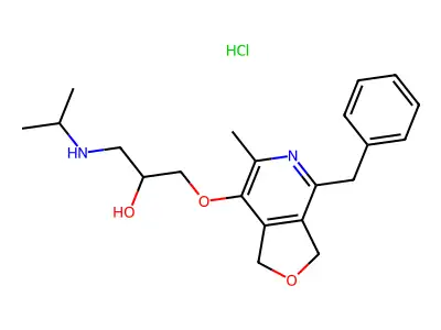 1-((4-Benzyl-6-methyl-1,3-dihydrofuro(3,4-c)pyridin-7-yl)oxy)-3-isopropylamino-2-propanol structure