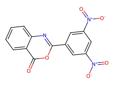 4H-3,1-Benzoxazin-4-one, 2-(3,5-dinitrophenyl)- structure