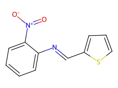 Benzenamine, 2-nitro-N-(2-thienylmethylene)- structure