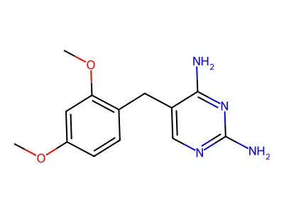 2,4-Pyrimidinediamine, 5-((2,4-dimethoxyphenyl)methyl)- structure