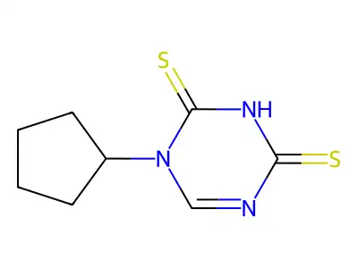 1-Cyclopentyl-1,3,5-triazine-2,4-dithione structure