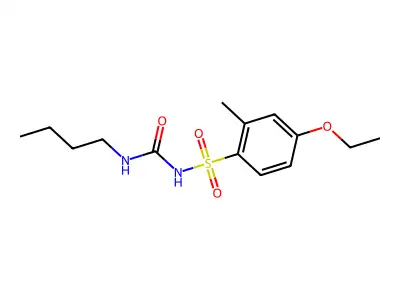 Benzenesulfonamide, N-((butylamino)carbonyl)-4-ethoxy-2-methyl- structure