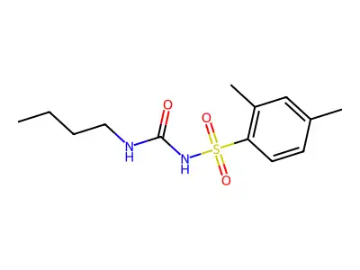 Benzenesulfonamide, N-((butylamino)carbonyl)-2,4-dimethyl- structure