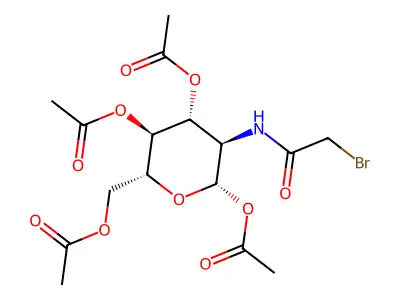 N-溴乙酰-β-D-氨基葡萄糖四-O-乙酸酯 structure