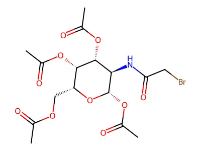N-溴乙酰-β-D-氨基半乳糖四-O-乙酸酯 structure