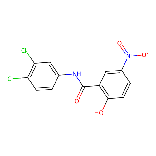 N-(3,4-二氯苯基)-2-羟基-5-硝基苯甲酰胺 structure