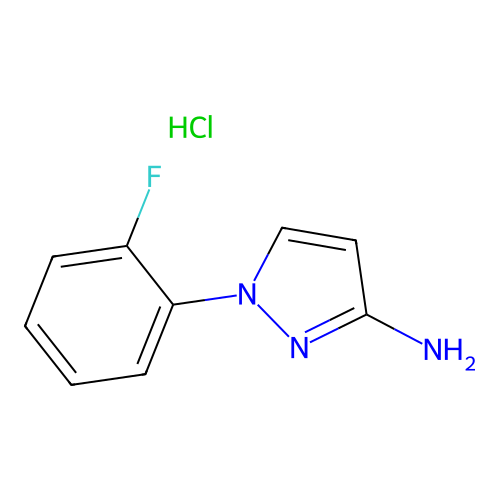 1-(2-Fluorophenyl)-1H-pyrazol-3-amine hydrochloride structure