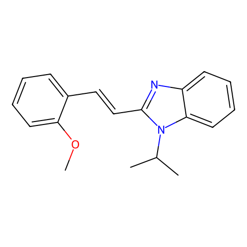 2-[(E)-2-(2-methoxyphenyl)ethenyl]-1-propan-2-ylbenzimidazole structure