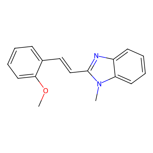 2-[2-(2-Methoxy-phenyl)-vinyl]-1-methyl-1H-benzoimidazole structure