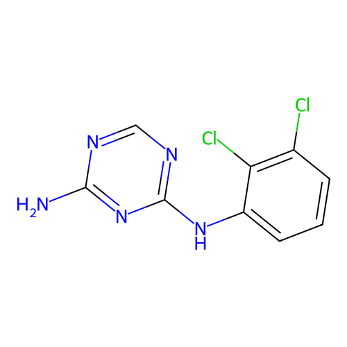 N-(2,3-dichlorophenyl)-1,3,5-triazine-2,4-diamine structure