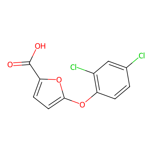 5-(2,4-Dichlorophenoxy)furan-2-carboxylic acid structure