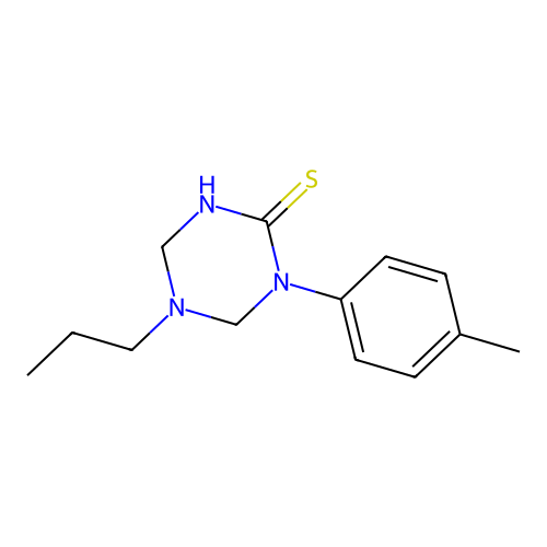 1-(4-Methylphenyl)-5-propyl-1,3,5-triazinane-2-thione structure