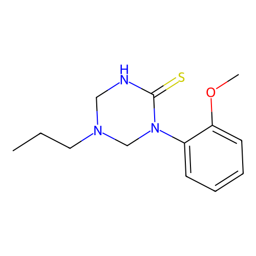 1-(2-Methoxyphenyl)-5-propyl-1,3,5-triazinane-2-thione structure