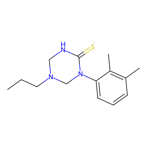 1-(2,3-Dimethylphenyl)-5-propyl-1,3,5-triazinane-2-thione structure