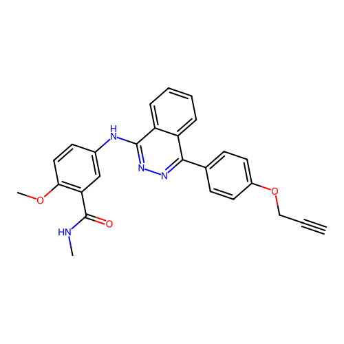 2-methoxy-N-methyl-5-[[4-(4-prop-2-ynoxyphenyl)phthalazin-1-yl]amino]benzamide structure
