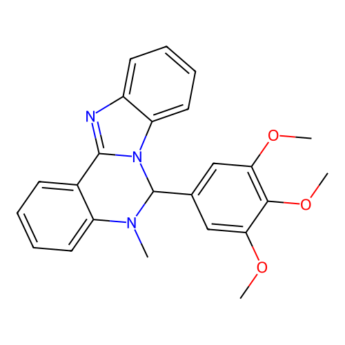 5-Methyl-6-(3,4,5-trimethoxyphenyl)-5,6-dihydrobenzimidazo[1,2-c]quinazoline structure