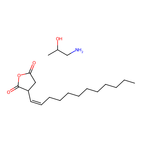 1-aminopropan-2-ol;3-[(Z)-dodec-1-enyl]oxolane-2,5-dione structure