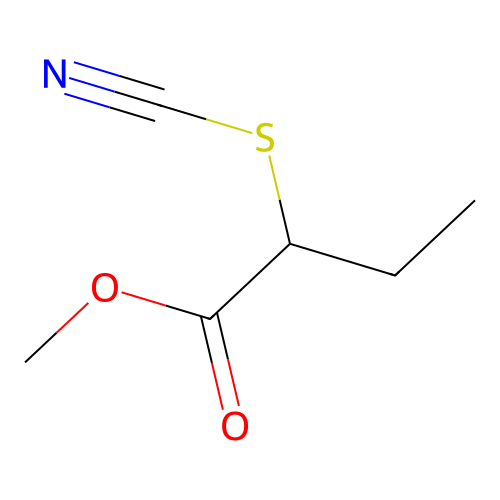 Methyl 2-thiocyanatobutanoate structure