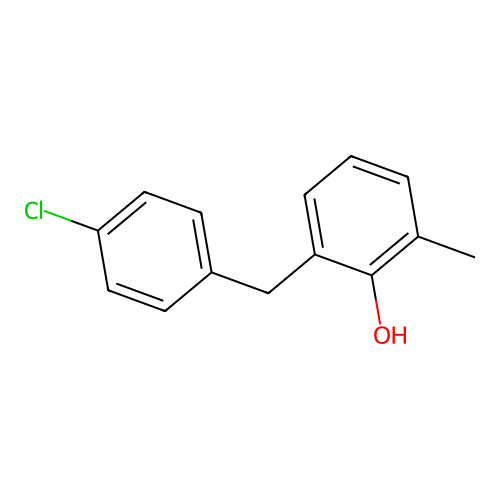 2-[(4-Chlorophenyl)methyl]-6-methylphenol structure