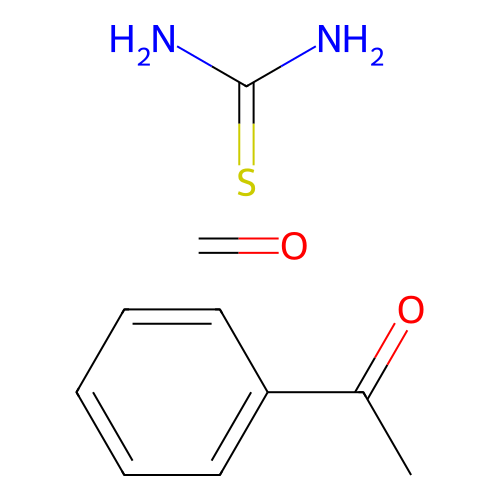 Formaldehyde;1-phenylethanone;thiourea structure