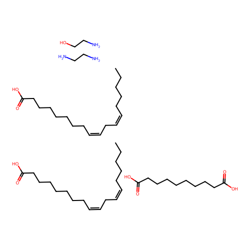 2-aminoethanol; Decanedioic Acid; Ethane-1,2-diamine; (9Z,12Z)-octadeca-9,12-dienoic Acid structure