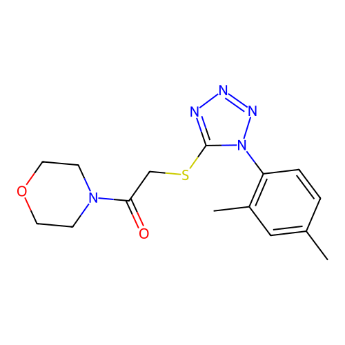 2-{[1-(2,4-dimethylphenyl)-1H-tetrazol-5-yl]sulfanyl}-1-(morpholin-4-yl)ethanone structure