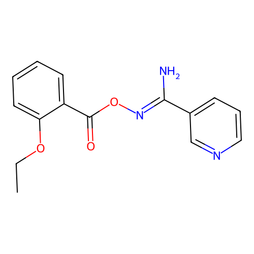 N'-{[(2-ethoxyphenyl)carbonyl]oxy}pyridine-3-carboximidamide structure