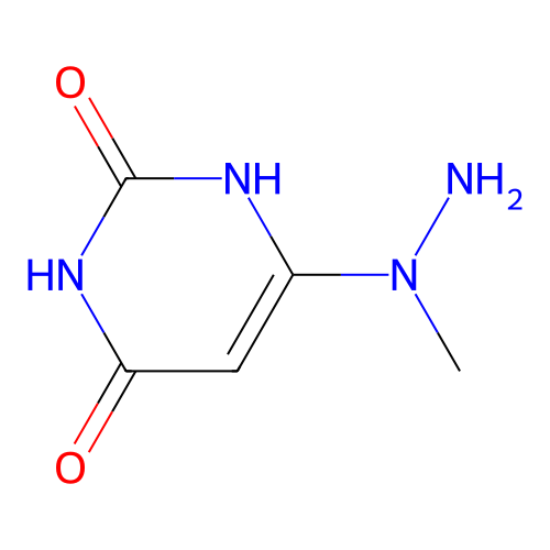 6-(1-Methylhydrazino)-2,4-pyrimidinediol structure