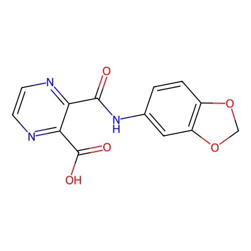 3-(1,3-Benzodioxol-5-ylcarbamoyl)pyrazine-2-carboxylic acid structure