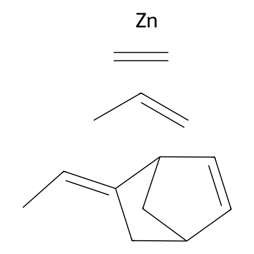 ethene;(5E)-5-ethylidenebicyclo[2.2.1]hept-2-ene;prop-1-ene;zinc structure