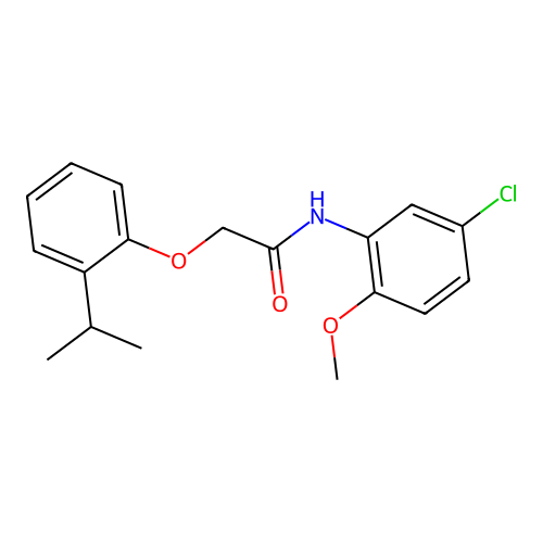 N-(5-chloro-2-methoxyphenyl)-2-(2-isopropylphenoxy)acetamide structure
