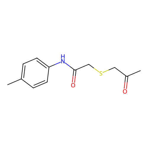 2-((2-oxopropyl)thio)-N-(p-tolyl)acetamide structure