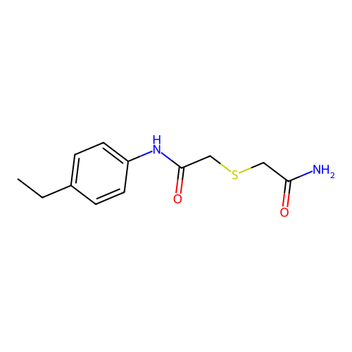 2-[2-(4-Ethylanilino)-2-oxoethyl]sulfanylacetamide structure