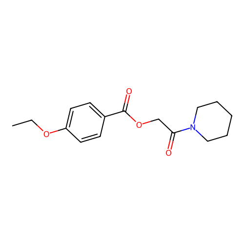2-Oxo-2-(1-piperidinyl)ethyl 4-ethoxybenzoate structure