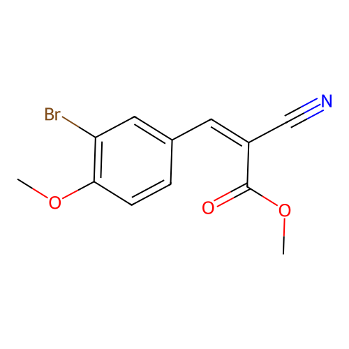 Methyl 3-(3-bromo-4-methoxyphenyl)-2-cyanoacrylate structure