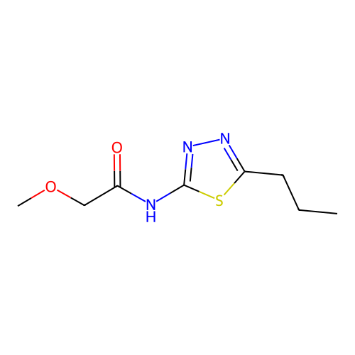 2-methoxy-N-(5-propyl-1,3,4-thiadiazol-2-yl)acetamide structure