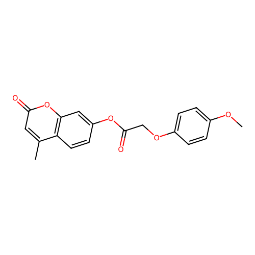 4-methyl-2-oxo-2H-chromen-7-yl (4-methoxyphenoxy)acetate structure