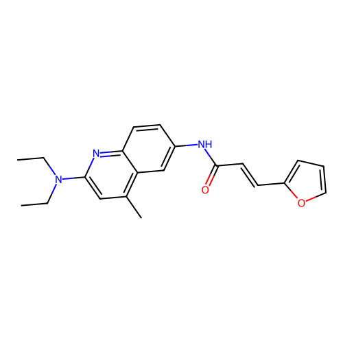 N-(2-(Diethylamino)-4-methylquinolin-6-yl)-3-(furan-2-yl)acrylamide structure