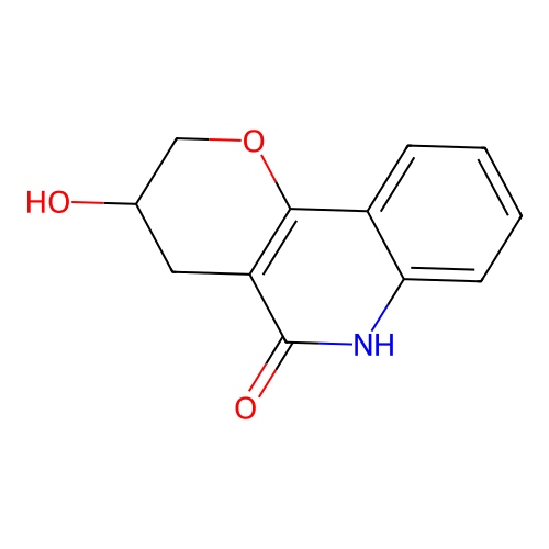 3-Hydroxy-2,3,4,6-tetrahydropyrano[3,2-c]quinolin-5-one structure