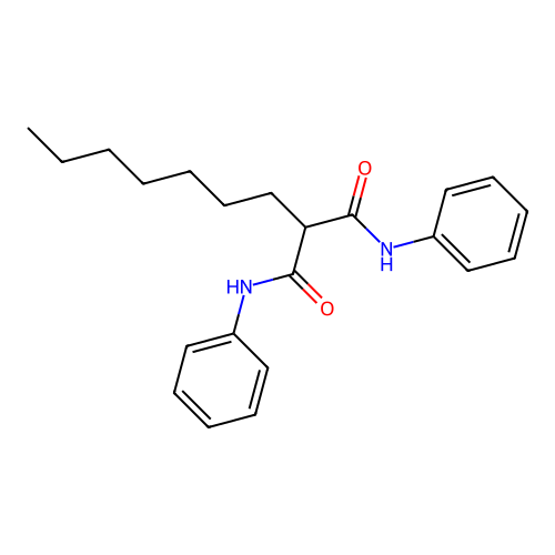 2-heptyl-N,N'-diphenylpropanediamide structure