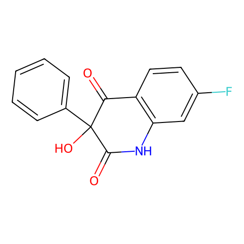 7-fluoro-3-hydroxy-3-phenyl-1H-quinoline-2,4-dione structure