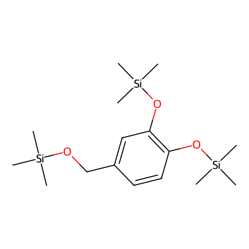 3,4-Dihydroxybenzyl alcohol,tris(trimethylsilyl)- structure