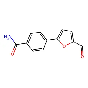 4-(5-Formylfuran-2-yl)benzamide structure