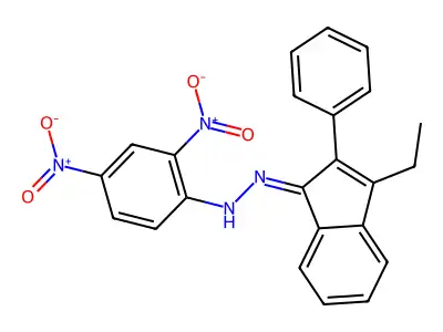 1-(2,4-Dinitrophenyl)-2-(3-ethyl-2-phenyl-1h-inden-1-ylidene)hydrazine structure