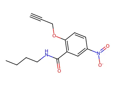 N-Butyl-5-nitro-2-(2-propynyloxy)benzamide structure