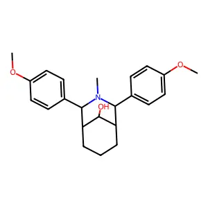 2,4-Bis(4-methoxyphenyl)-3-methyl-3-azabicyclo[3.3.1]nonan-9-ol structure