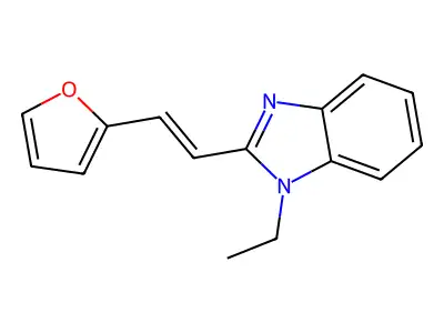 1-Ethyl-2-[2-(furan-2-yl)ethenyl]benzimidazole structure