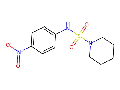 N-(4-nitrophenyl)piperidine-1-sulfonamide structure