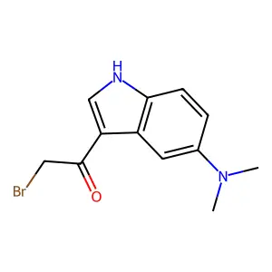 Indole, 3-bromoacetyl-5-(dimethylamino)- structure